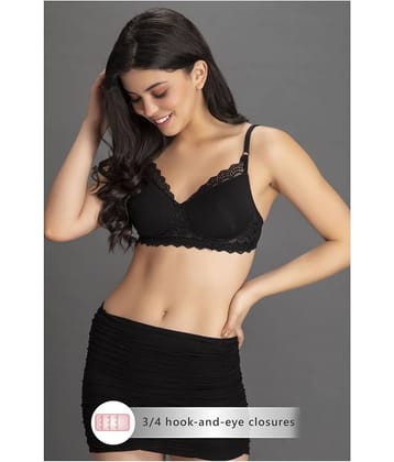 Clovia Cotton Lightly Padded Women's T-Shirt Bra ( Black )