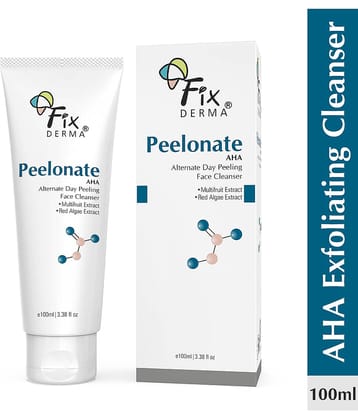 Fixderma Peelonate AHA Face Cleanser, Face Exfoliator for Uneven Skin Tone & Rough Skin, 100ml