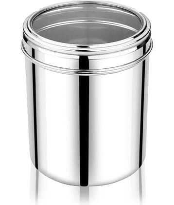 Dynore - 500 ml canisters Steel Silver Utility Container ( Set of 1 )