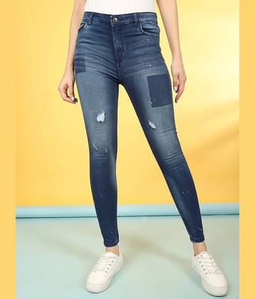 Freehand - Blue Cotton Blend Skinny Fit Women's Jeans ( Pack of 1 )