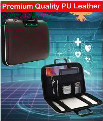 Apnav Sleek Brown Leather Office Bag