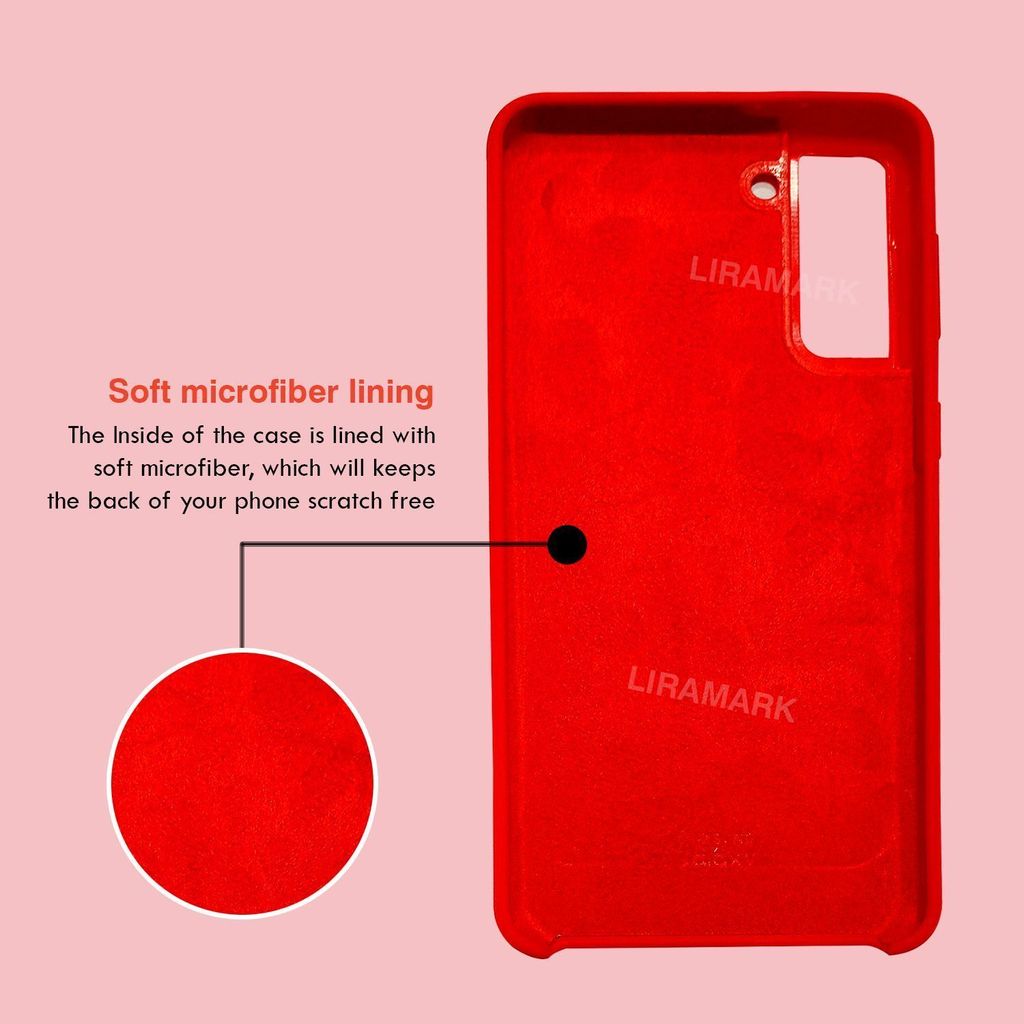 LIRAMARK Liquid Silicone Soft Back Cover Case for Samsung Galaxy S21 Ultra