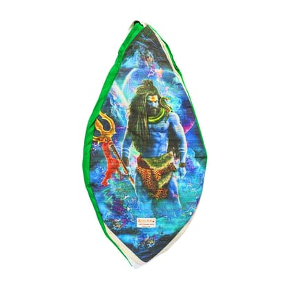 MAYAPURI Mahadev Shiv Ji Printed Pure Cotton Gomukhi Japa Mala Bag, Beads Bag or Chanting Bag, Jholi with Zip Pocket and Sakshi Mala Counter, Pack of 1