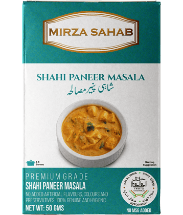 Mirza Sahab Shahi Paneer Masala Instant Mix 50 gm Pack of 4