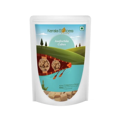 Kerala Spices Asafoetida Cubes Strong & Aromatic Hing Whole, Asafoetida, Laljee Godhoo Powder, Can Be Used As A Digestive Aid,Hing, Compunded Asafoetida 100 gm