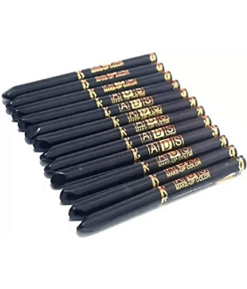 Venus Traders Black Matte Kajal 120 g Pencil ( Pack of 10 )