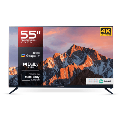 Cellecor 55 Inch 4K Ultra QLED Smart TV, Edgeless Design, Cellecor 55 Inch 4K Ultra QLED Smart TV, Edgeless Design, - Default Title