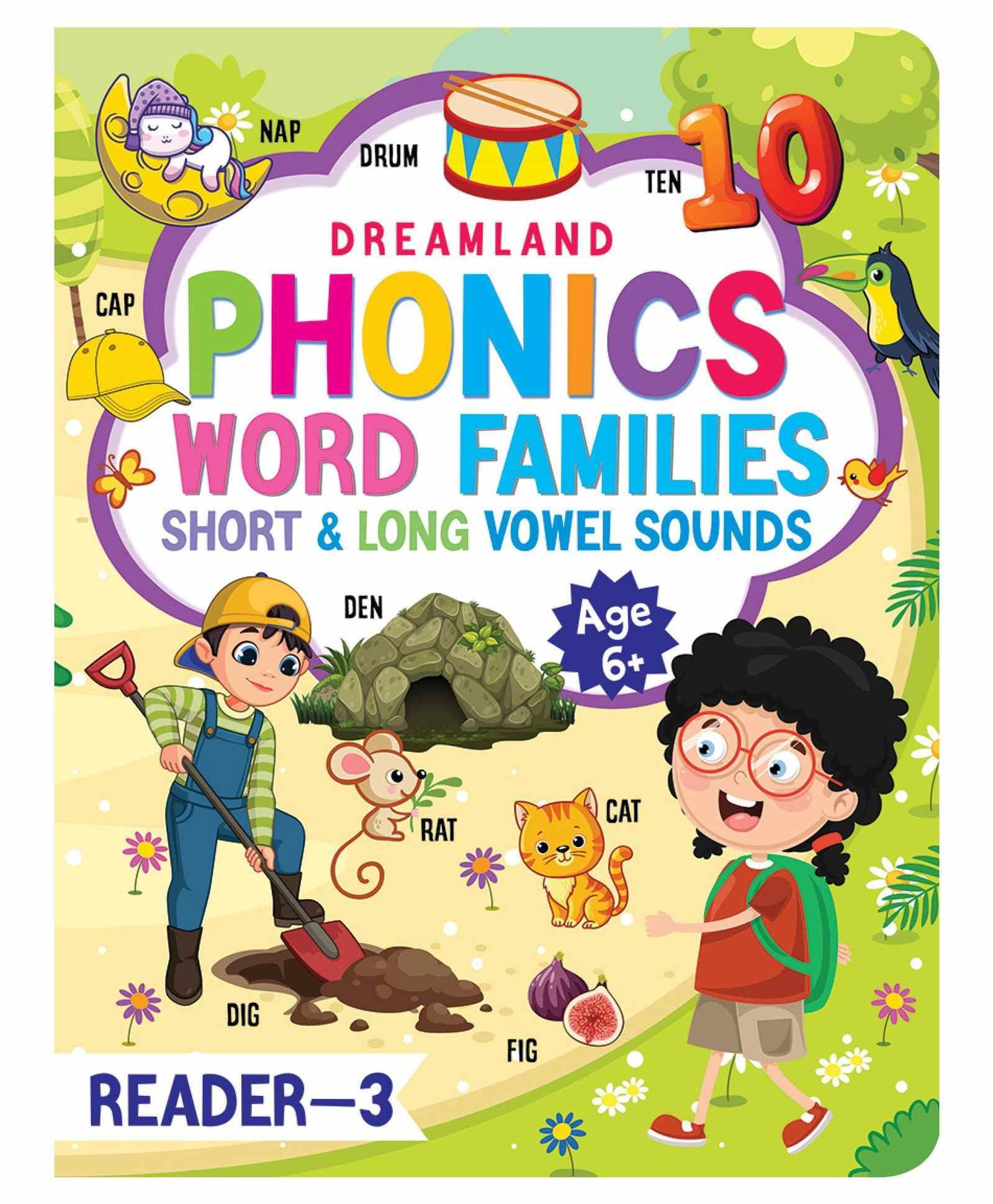 Phonics Reader - 3 (Word Families Short and Long Vowel Sounds) Age 6+ [Paperback] Dreamland Publications