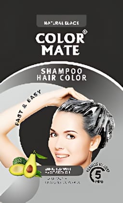COLOR MATE HAIR COLOR SHAMPOO 15ML -NATURAL BLACK