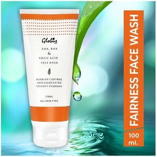 Globus Remedies AHA BHA Herbal Face Wash, For Skin Brightening, 100 ml
