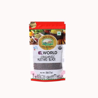 Elworld Agro & Organic Food Products Mustard Black 100g Elworld Agro & Organic Food Products Mustard Black 100g
