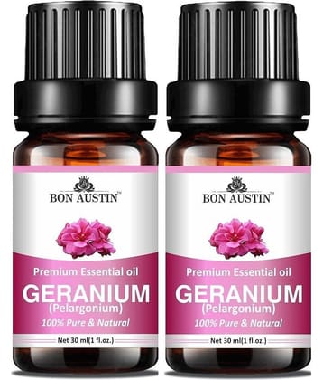 Bon Austin Geranium Essential Oil Aromatic 30 mL ( Pack of 2 )