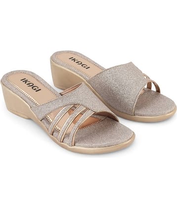 IKAGI Rose Gold Women's Slip On Heels