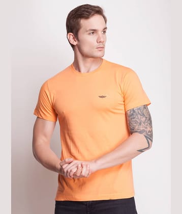 Force NXT Pack of 1 Cotton Regular Fit Men's T-Shirt ( Orange )