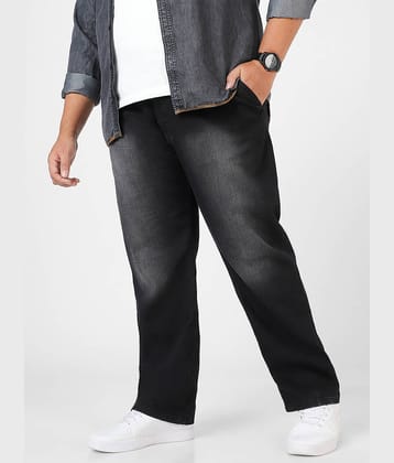 Urbano Plus Regular Fit Faded Men's Jeans - Black ( Pack of 1 )
