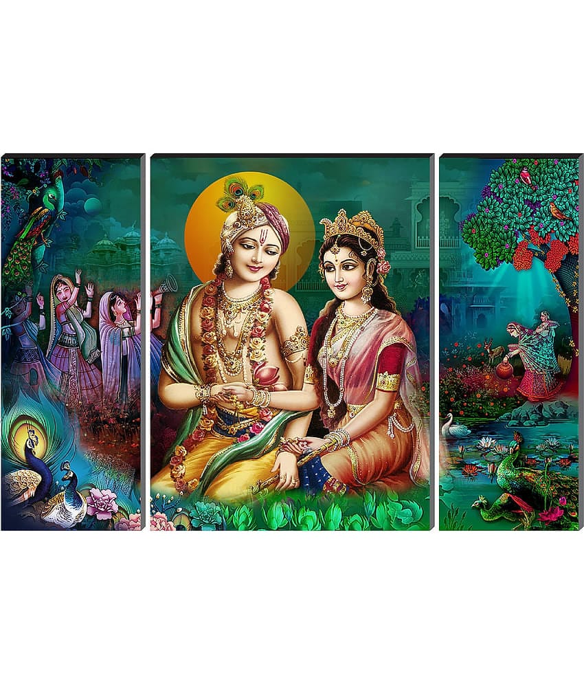 Saf Lord Radha Krishna ji Religious wall hanging MDF Painting