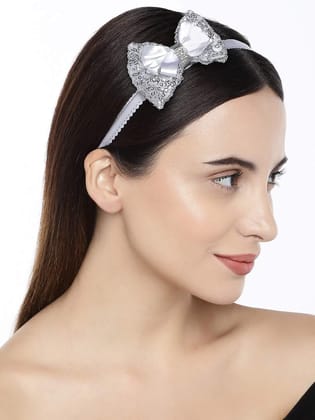 Silver-Toned Embellished Hairband