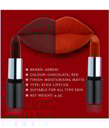 Adbeni Moisturizing Lipstick (Toya-001B-124-109) Multi Pack of 2 4 g