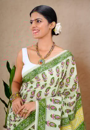 Jaipur Hand Block Print Saree