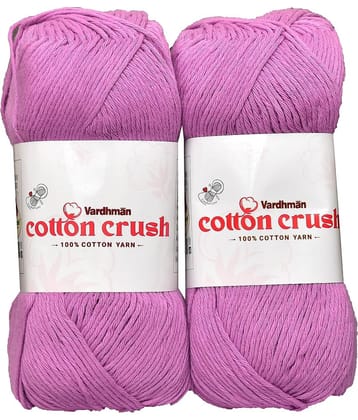 Vardhman Cotton Crush 8-ply Purple 600 GMS 100% Cotton Ball Hand Knitting Cotton/Art Craft Soft Fingering Crochet Hook Yarn, Needle Knitting Yarn Thread Dyed-IC Art-AFCI