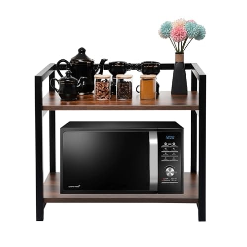 DIVYA 2-Layer Microwave Stand, OTG Stand, Microwave Oven Platform Rack, Kitchen Storage Shelf