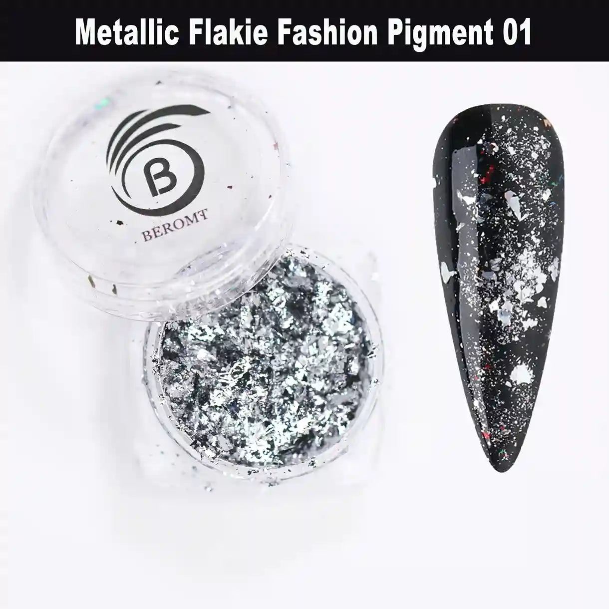 CHROME GLITTER EYE SHADOW & NAIL POWDER-Silver