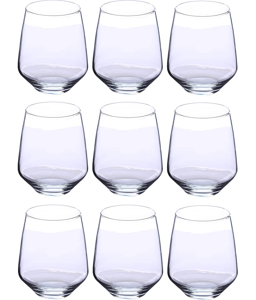 Afast Water/Juice  Glasses Set,  350 ML - (Pack Of 9)