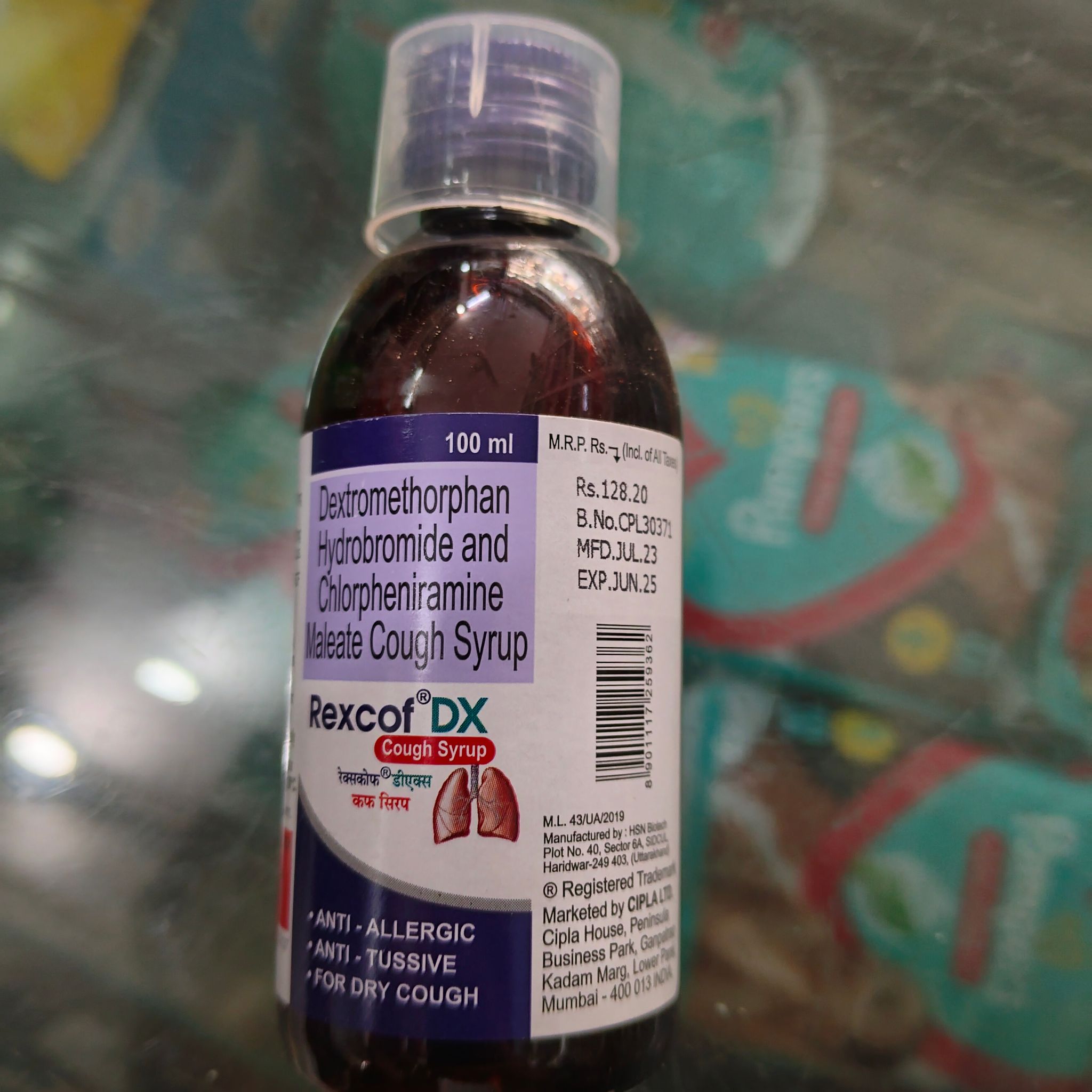 Rexcof dx cough syrup
