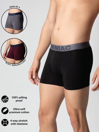 Cotton Trunks Pack of 3-S