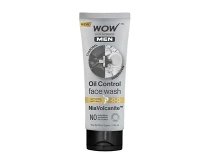 WOW Skin Science Men Charcoal + Niacinamide Face Wash, Deep-Clean Gel - 100ml WOW Skin Science Men Charcoal + Niacinamide Face Wash, Deep-Clean Gel - 100ml