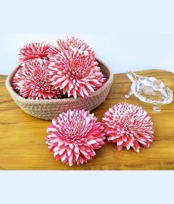 PUPRIWALL - Multicolor Zinnia Artificial Flower ( Pack of 1 )