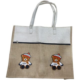 White Premium Cotton Printed Bags Multipurpose Bag For Men  Women  (Pack of 3)