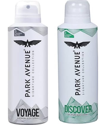 Park Avenue Voyage Signature,Discover , 150 ml each Deodorant Spray for Men,Women,Unisex 300 ml ( Pack of 2 )