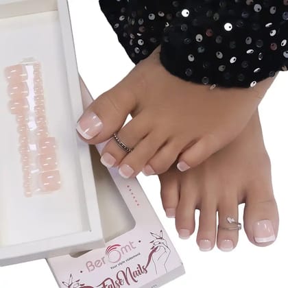 TOE FRENCH NAILS (NAIL KIT INCLUDED)-Classic French