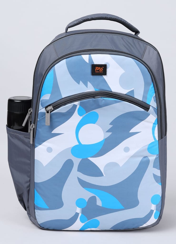 PB Pearlbags MANOR 20L Printed Casual Backpack,3 Compartment,Premium Fabric,Water Resistant Anti Theft,School & College Bag for Boys and Girls,Office & Travel Bag for Men and Women,48X30X14 Cms