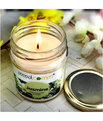 Peepalcomm White Jar Candle - Pack of 1