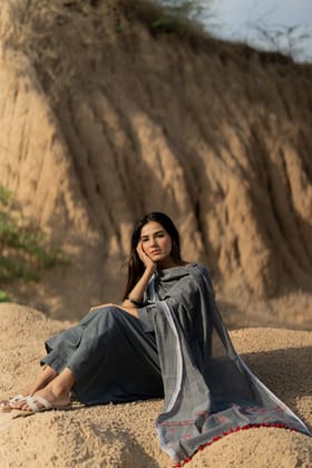 Fossil Grey Dupatta