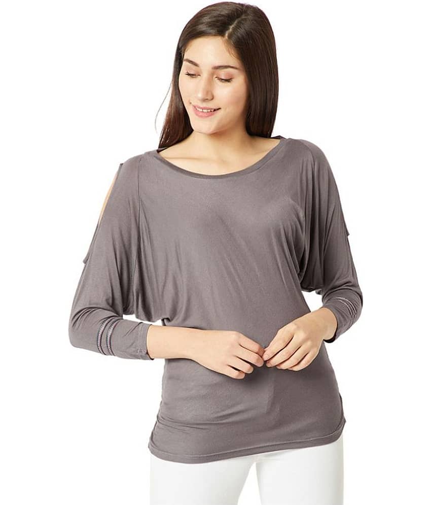 Miss Chase Women's Viscose Regular Top ( Grey )