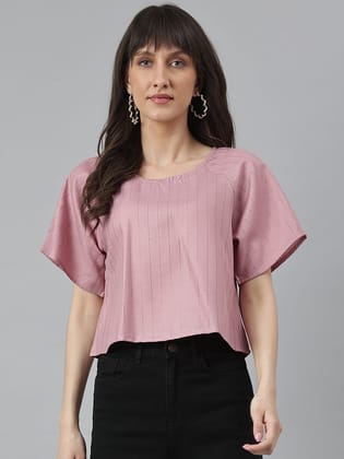 Mauve Lurex Short Top-M