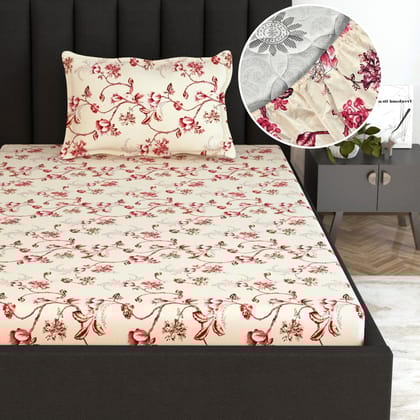 Summer Fern Deep Pocket Single Bed Elastic Fitted Bedsheet-Single / Summer Fern / FL-2009-FSB