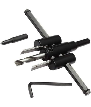 Adjustable Metal Wood Circle Cutter Kit Hole Saw Drill Bit DIY Tool 30-200mm