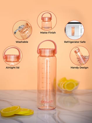 Donati Travel Bottle 530ML - Peach Plastic Glossy Finish