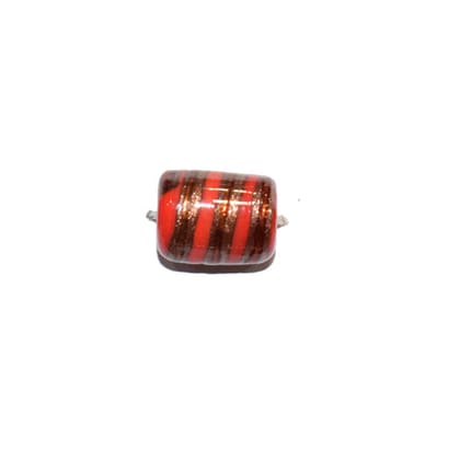 Beadwaala Handmade Fancy Lampwork Glass Beads For Jewelry Making. (Tube) SFL-086-Per Packet 25 Pcs / 15X11 MM