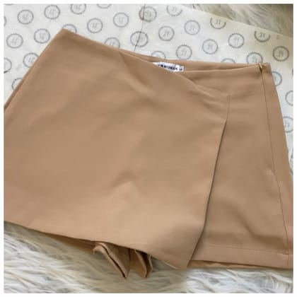Amy High Waist Skort-Beige / XS