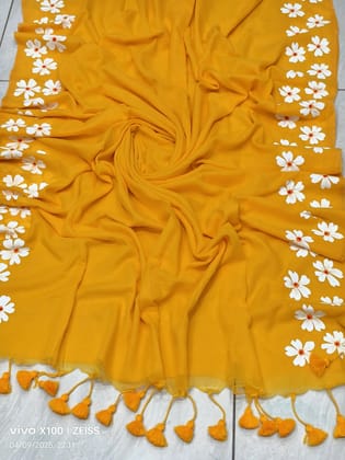 PURE MAL COTTON HAND WEAVING SAREE WITH BLOUSE PIECE