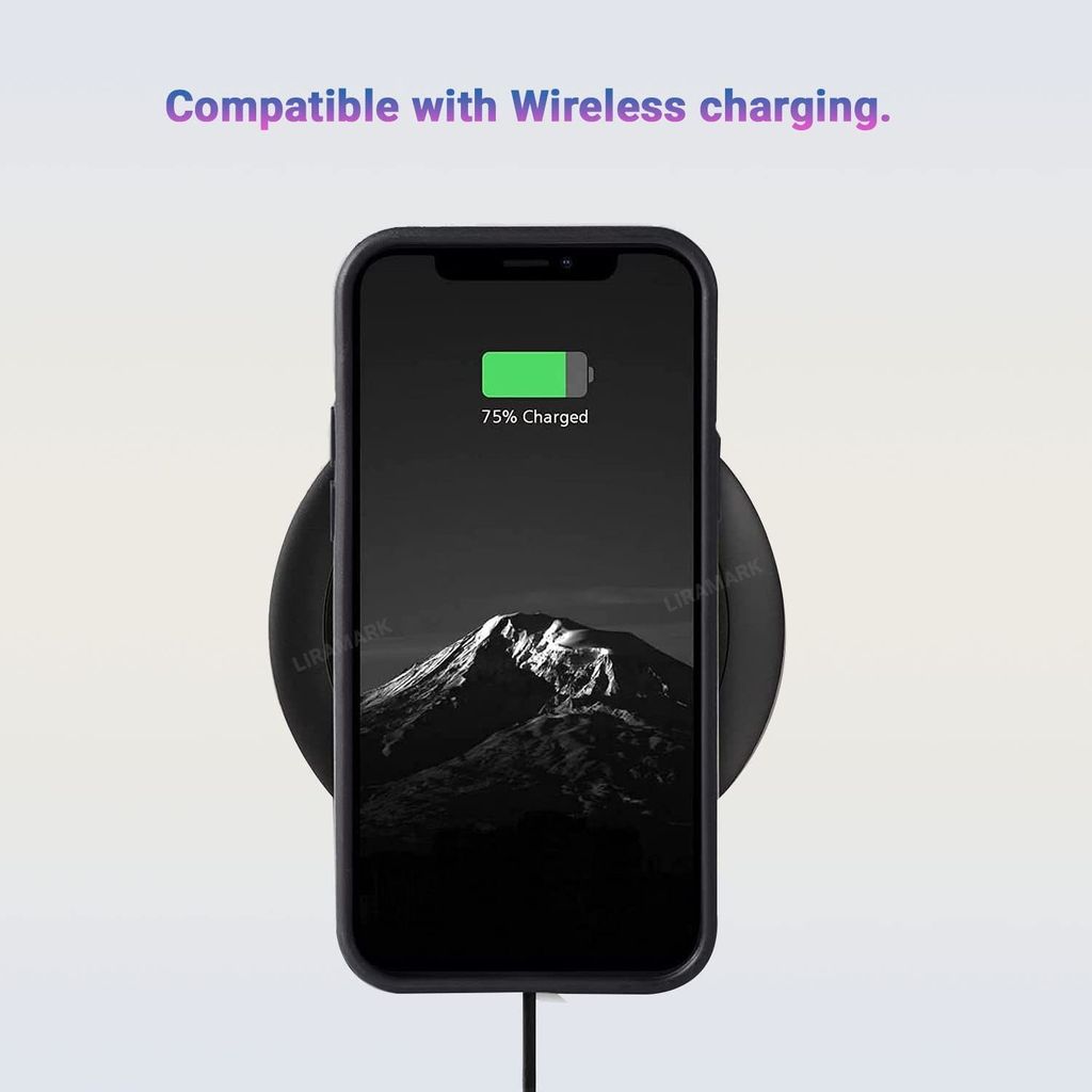 LIRAMARK PU Leather Flexible Back Cover Case Designed for iPhone X/Xs