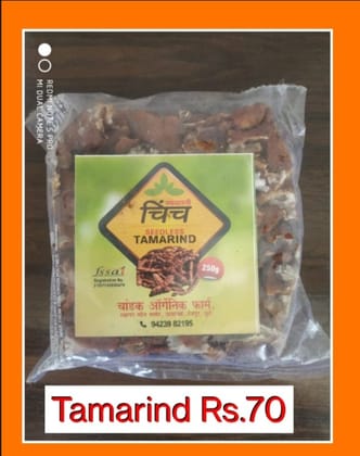 Chandak Organic Farm Seedless Tamarind (250g) | Tangy & Natural | Culinary Essential