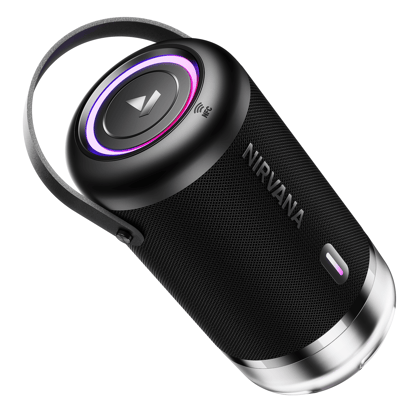 boAt Nirvana Luxe | Bluetooth Speaker with 100W Sound, 360 Spatial Audio & RGB LEDs boAt Nirvana Luxe | Bluetooth Speaker with 100W Sound, 360 Spatial Audio & RGB LEDs - Charcoal Black