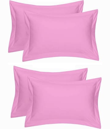 MAHALUXMI COLLECTION Pack of 4 White Pillow Cover