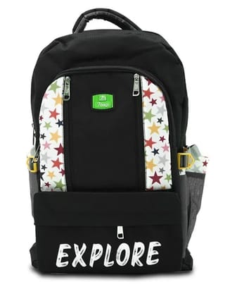 JB Large 34 L Backpack VentureMax Travel Pack (Black) Black2.0